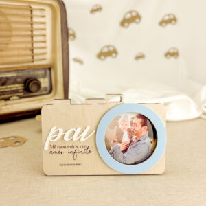 Moldura máquina fotográfica Pai